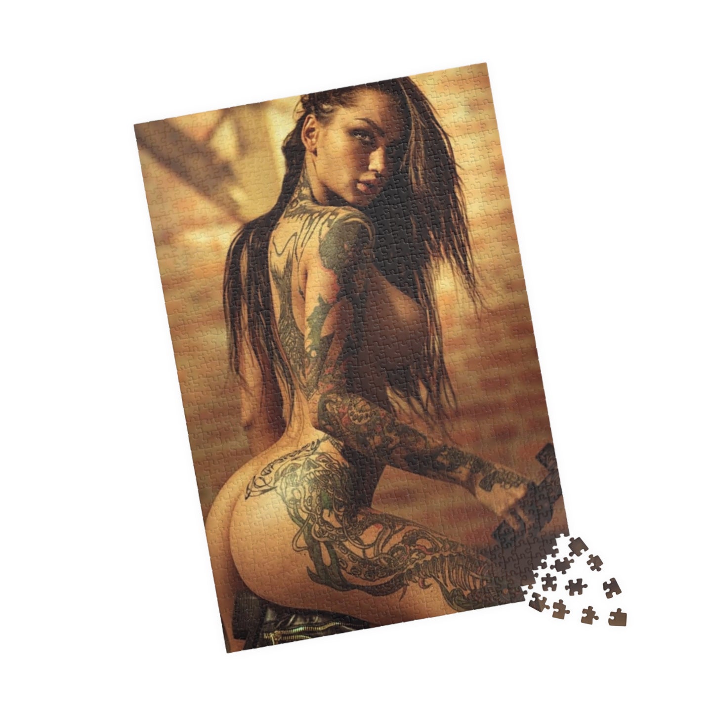 Puzzle (110, 252, 500, 1014-piece) Nude and Tattooed #4