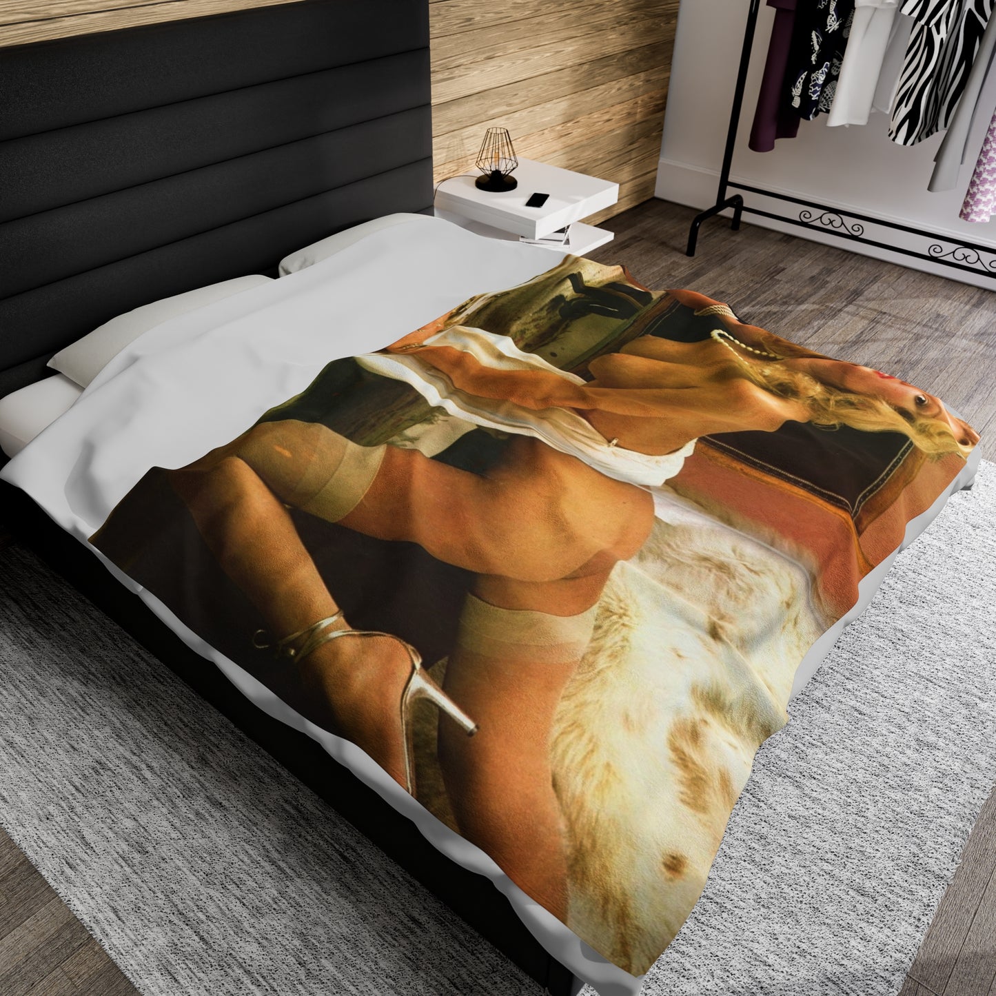 Velveteen Plush Blanket Vintage French Pornstar Brigitte Lahaie