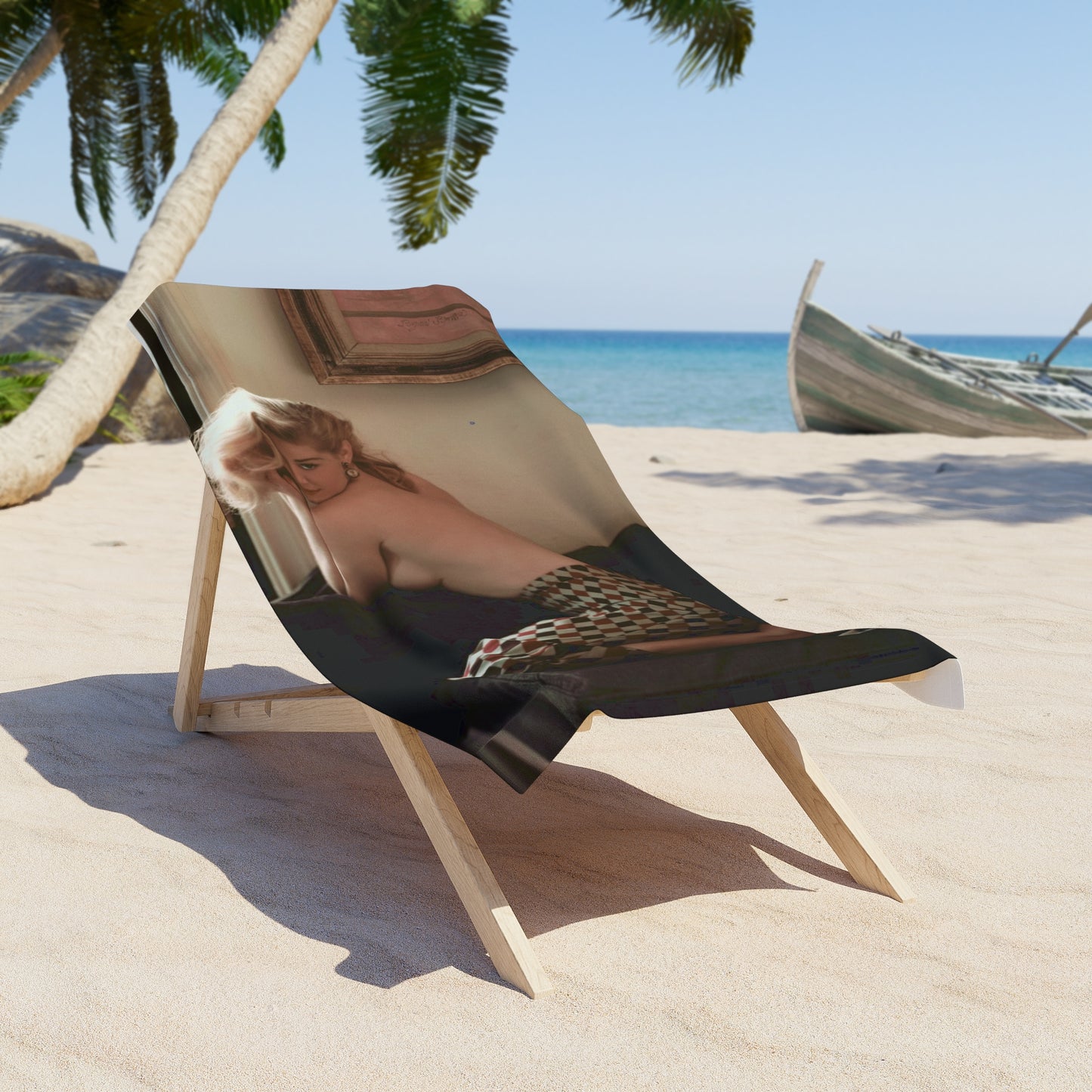 Beach Towel Playboy Playmate April 1955 Marilyn Waltz