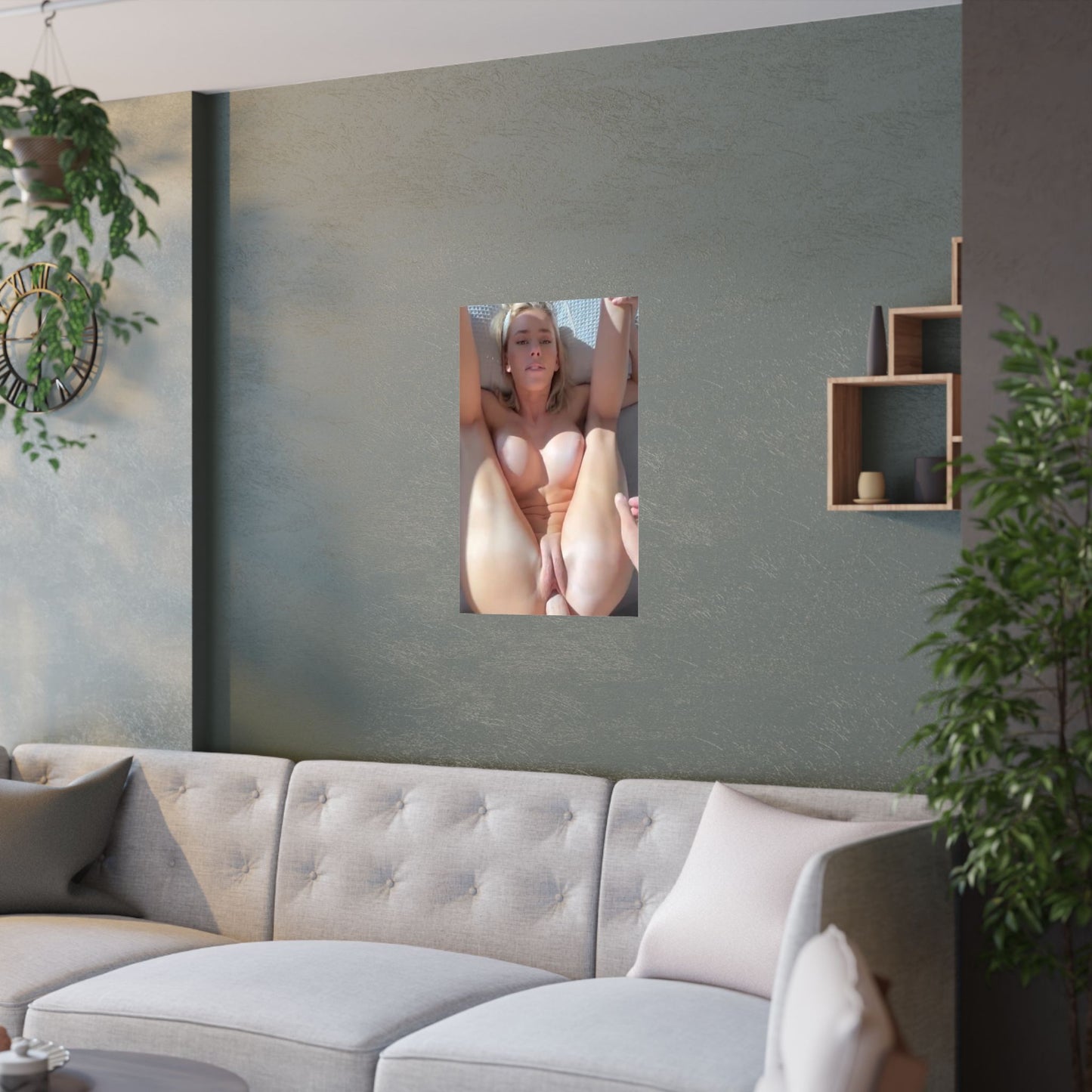 Satin Posters (210gsm) Blonde Teen Getting Plowed