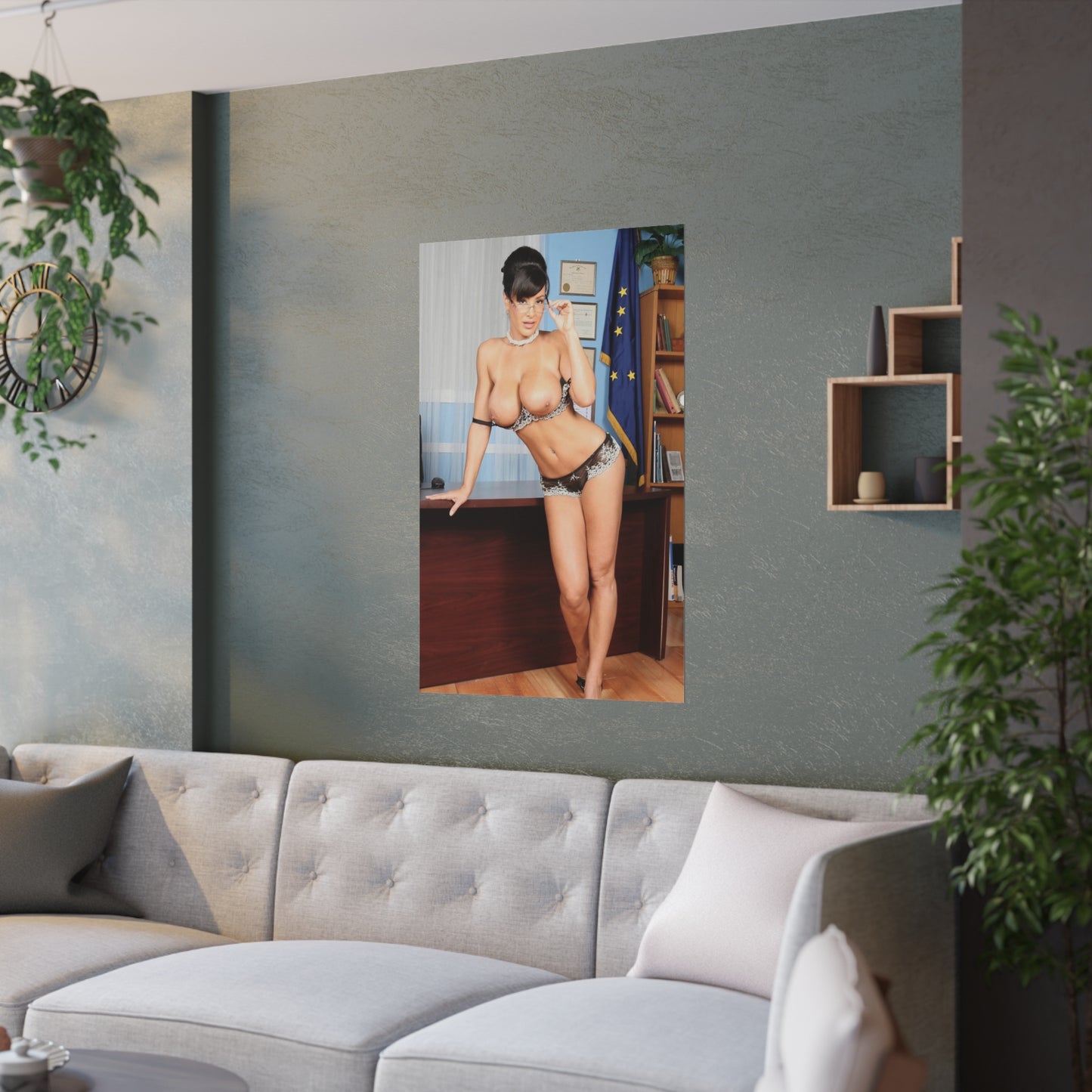 Satin Posters (210gsm) Pornstar Lisa Ann Nude