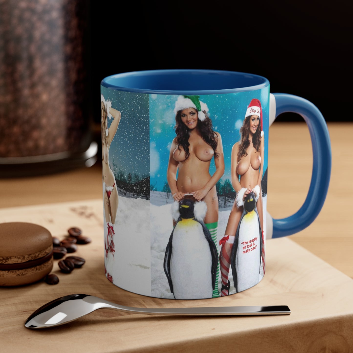 Accent Coffee Mug, 11oz Nude Christmas Pornstars