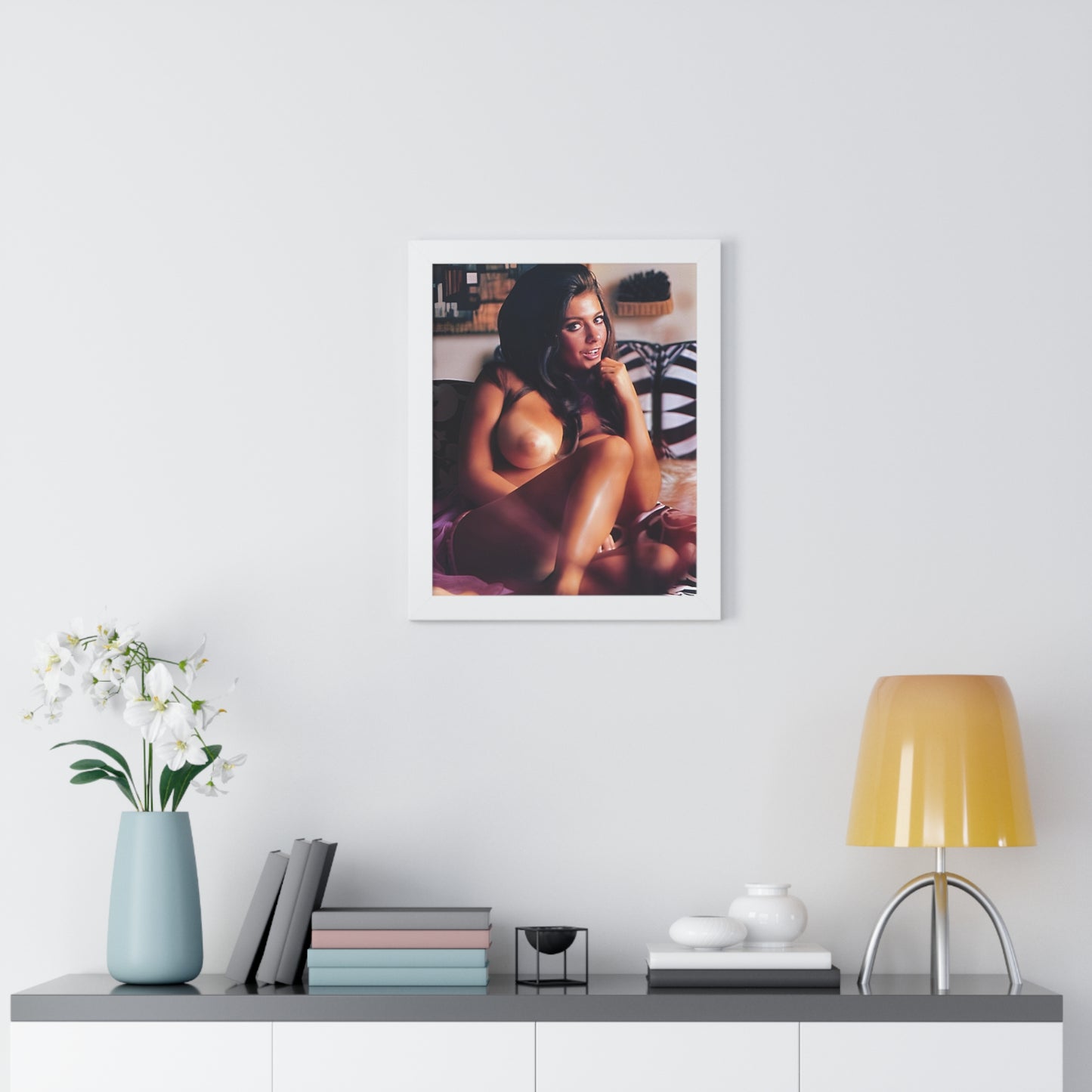 Framed Vertical Poster Playboy Playmate Cynthia Myers nude