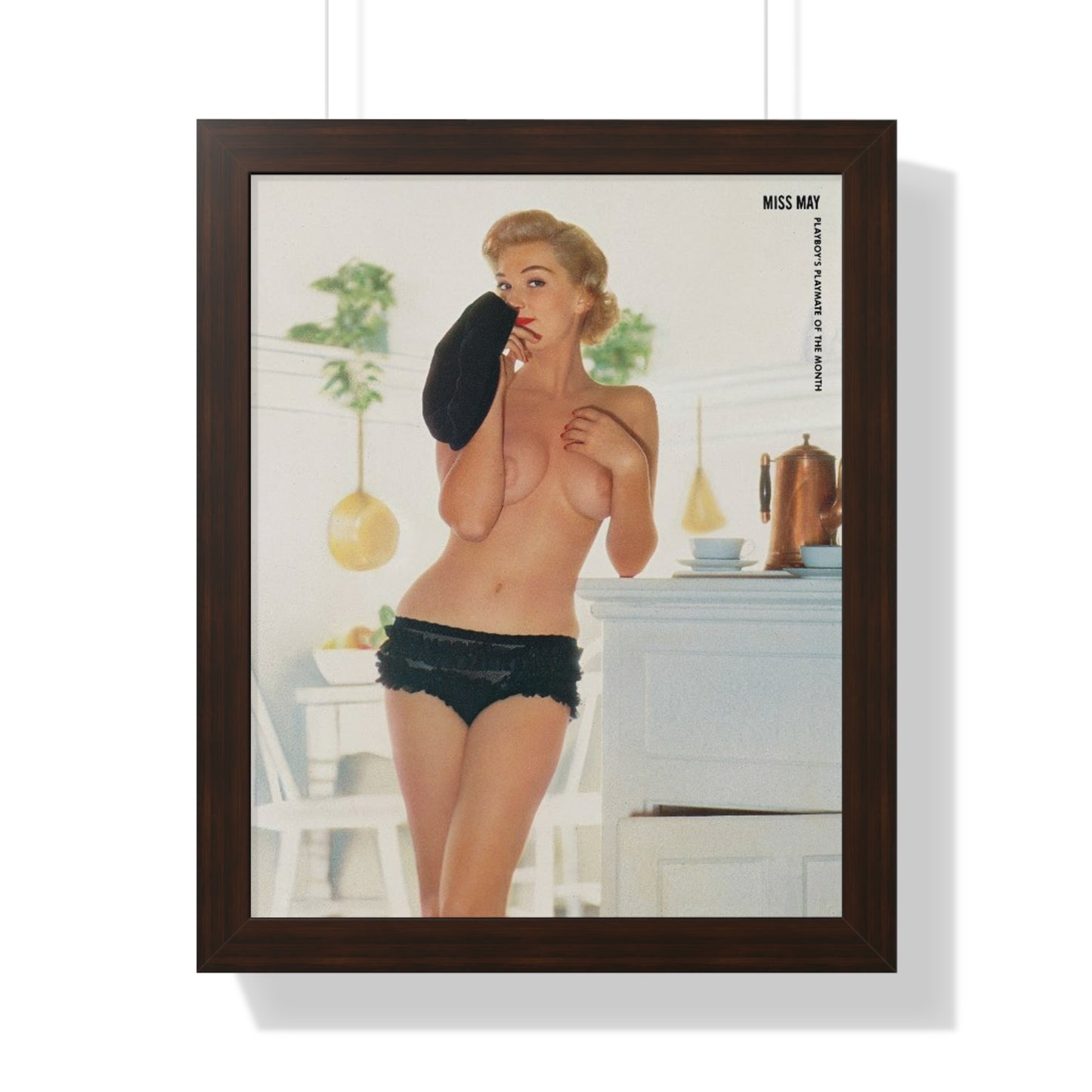 Framed Vertical Poster Playboy Playmate May 1956 Marion Scott