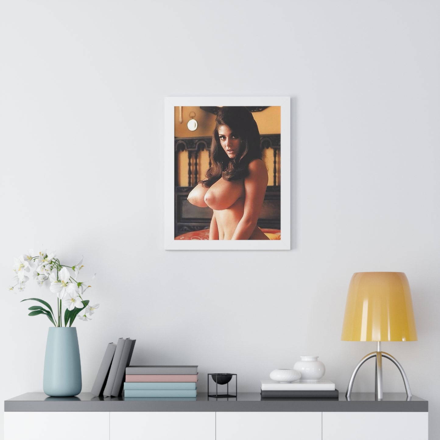 Framed Vertical Poster Playboy Playmate Cynthia Myers Nude