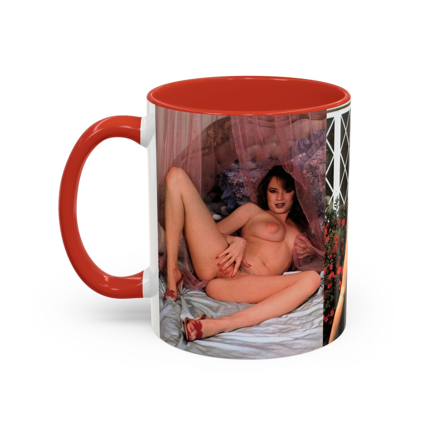 Accent Coffee Mug (11, 15oz) Retro Pornstar Traci Lords Nude