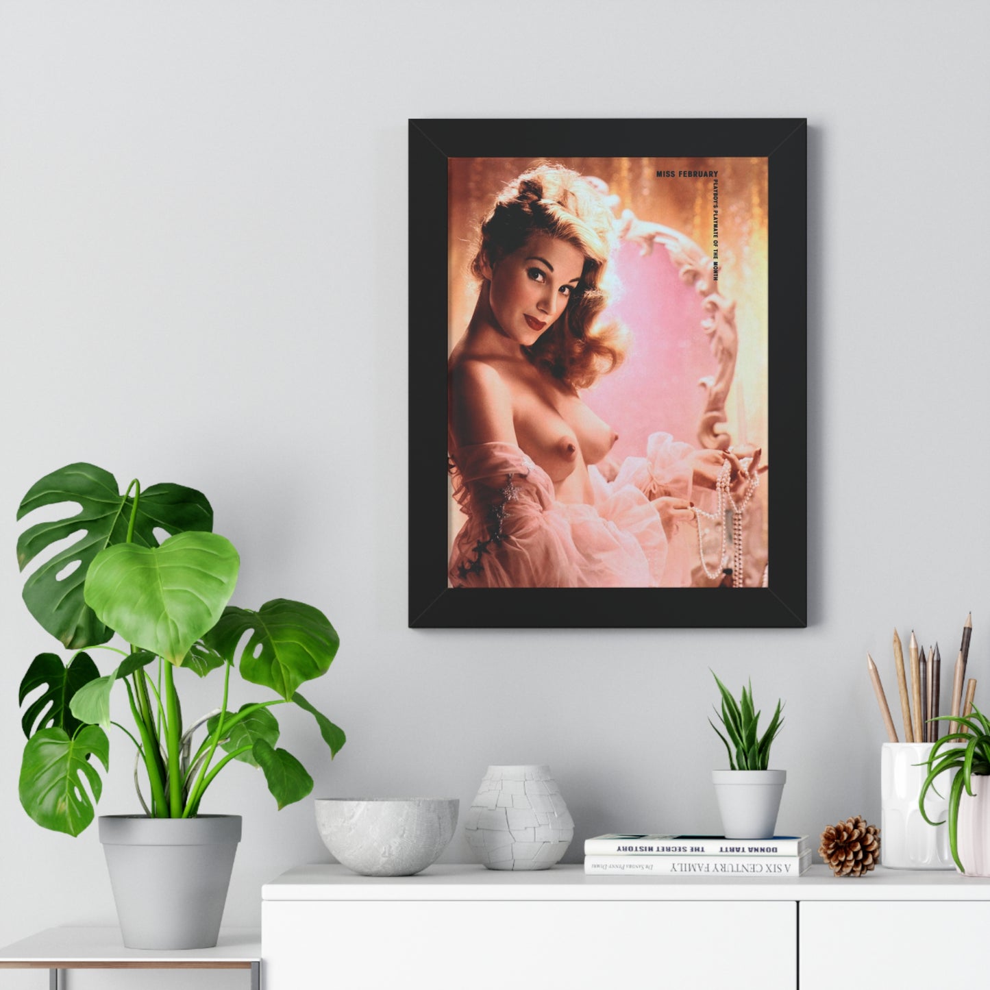 Framed Vertical Poster Playboy Playmate February 1954 Margaret Scott