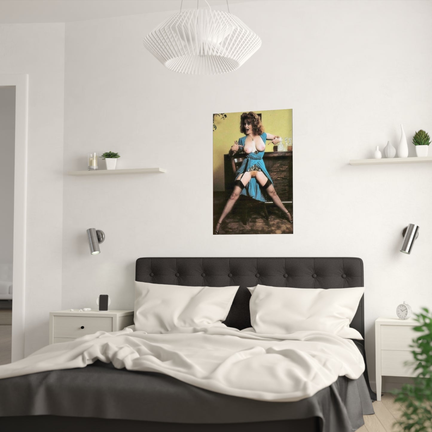 Satin Posters (210gsm) Retro Pornstar Lisa De Leeuw Nude