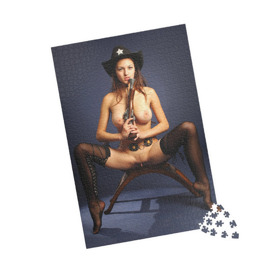 Puzzle (110, 252, 520, 1014-piece) Hot Naked Chick with Gun