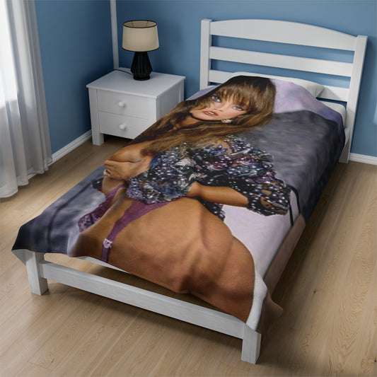 Velveteen Plush Blanket Pornstar Racquel Darrian Nude