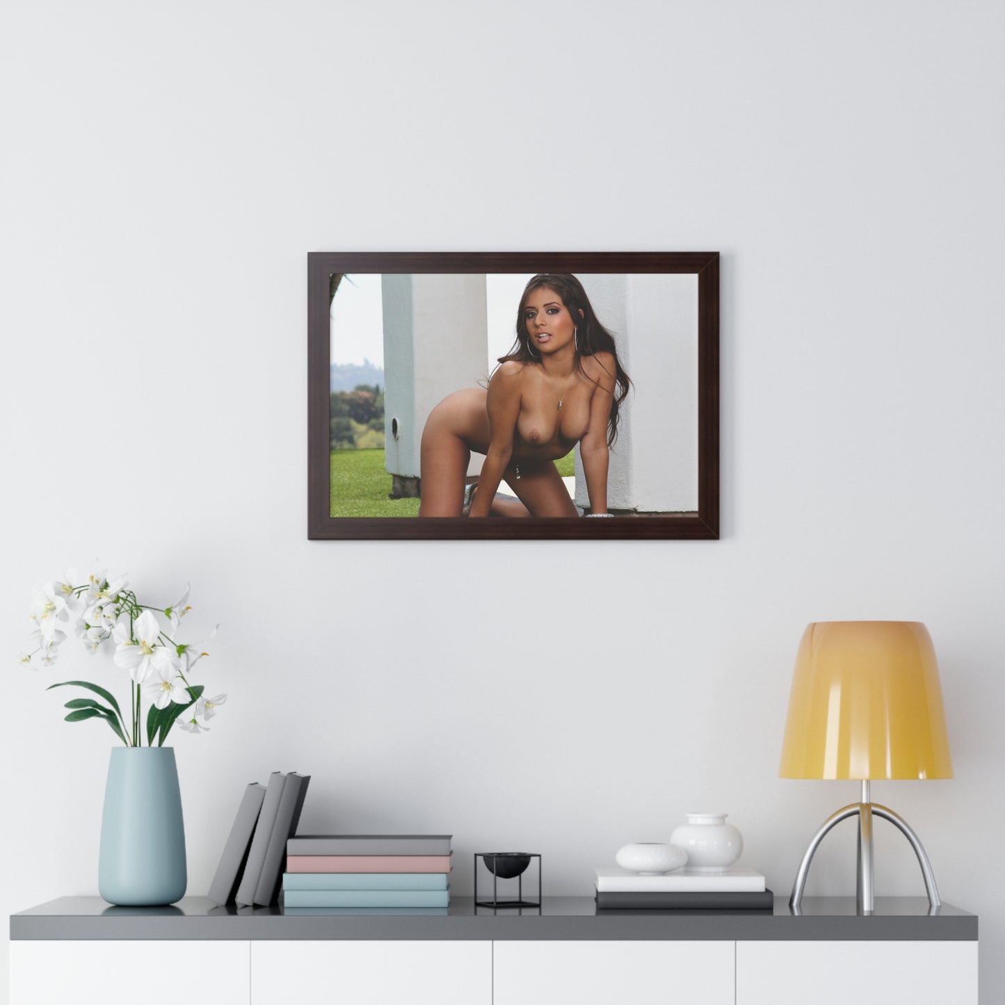 Framed Horizontal Poster Porn Star Jynx Maze Nude