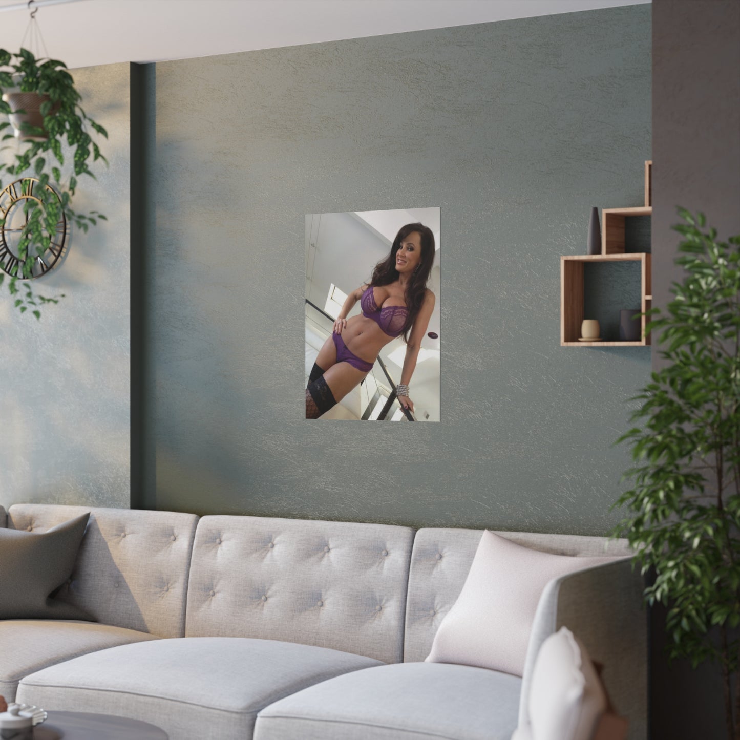 Satin Posters (210gsm) Lisa Ann Purple Lingerie