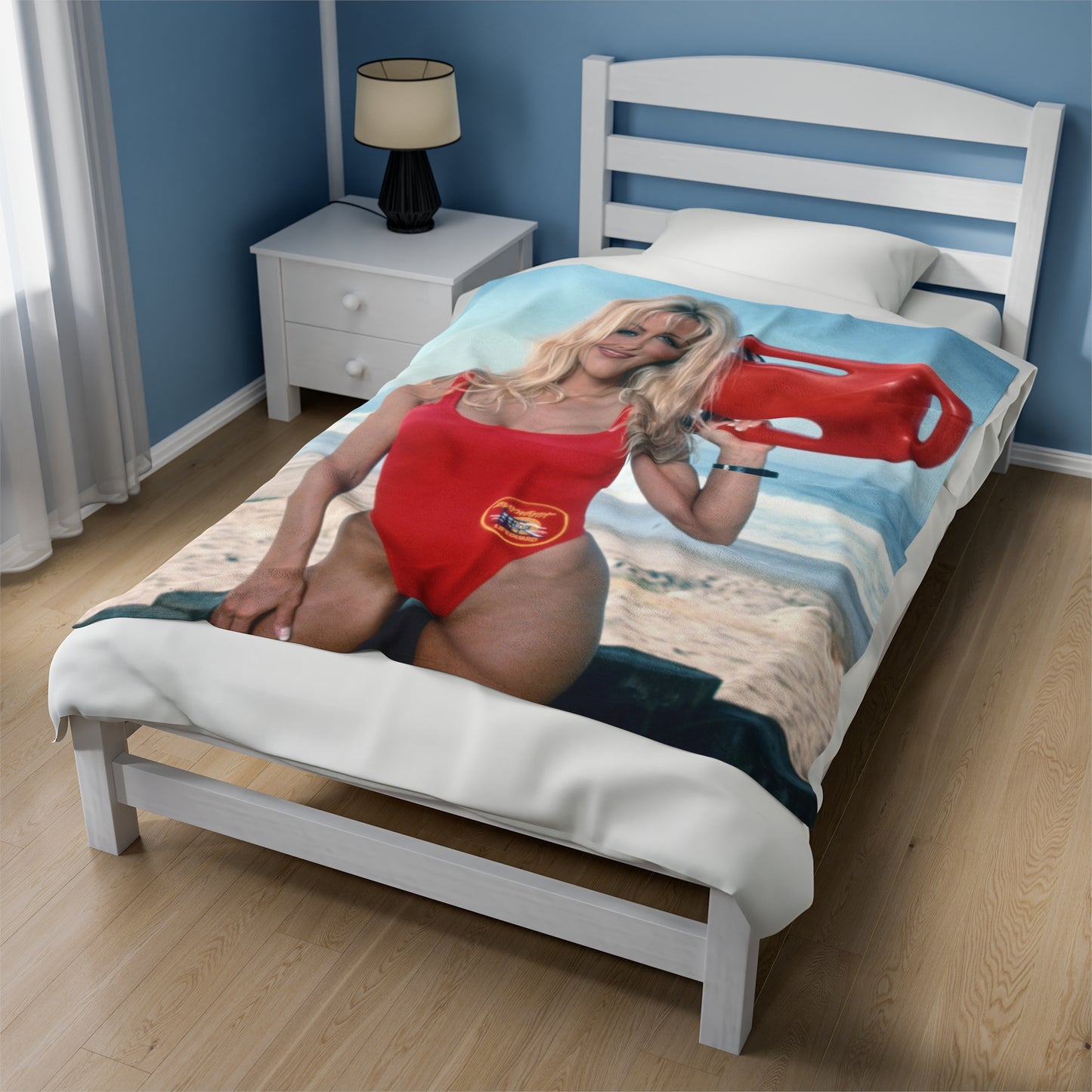 Velveteen Plush Blanket Pamela Anderson Baywatch