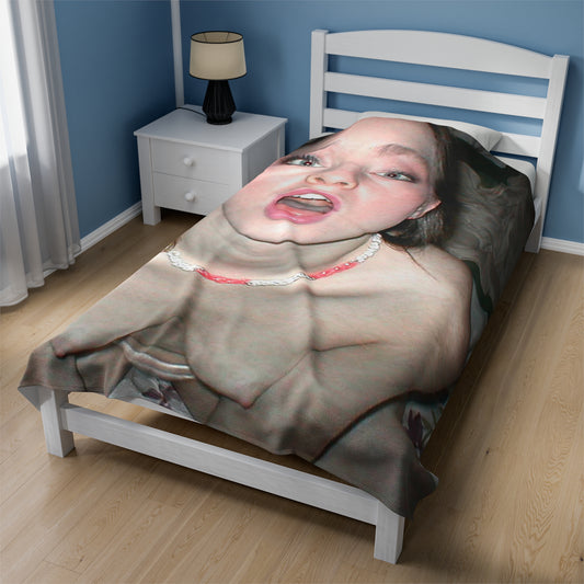 Velveteen Plush Blanket Cumshot Target