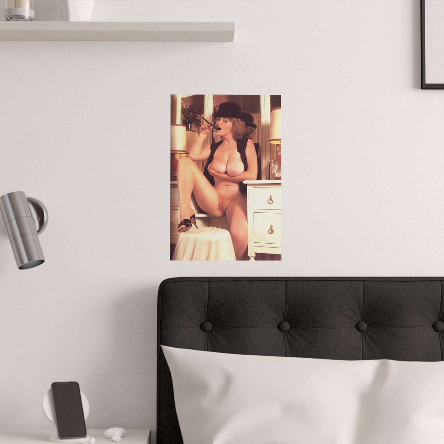 Satin Posters (210gsm) Retro Pornstar Lisa De Leeuw Nude
