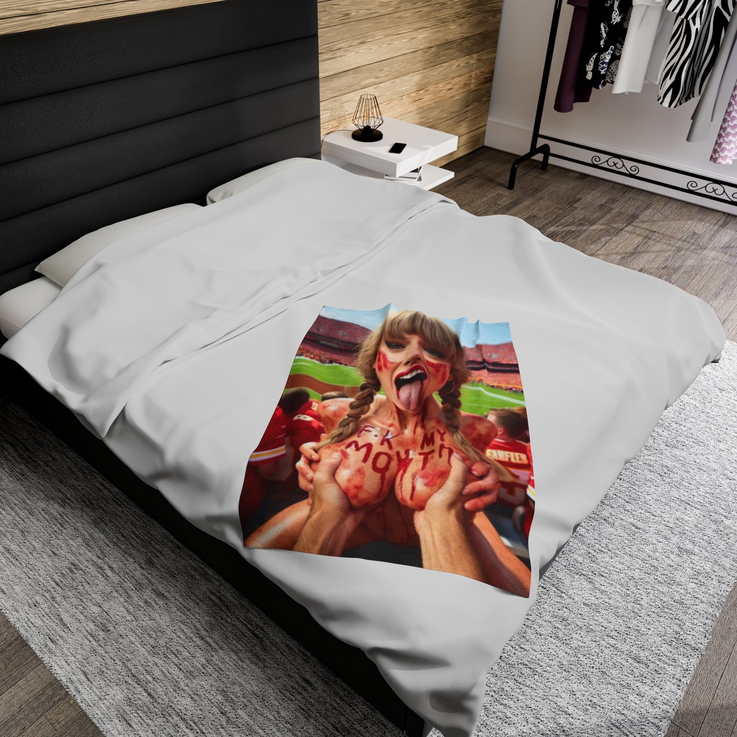 Velveteen Plush Blanket Taylor Swift AI Nudes