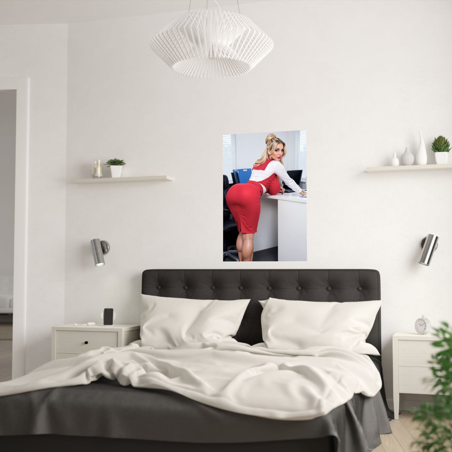 Satin Posters (210gsm) Bend Over Office Girl
