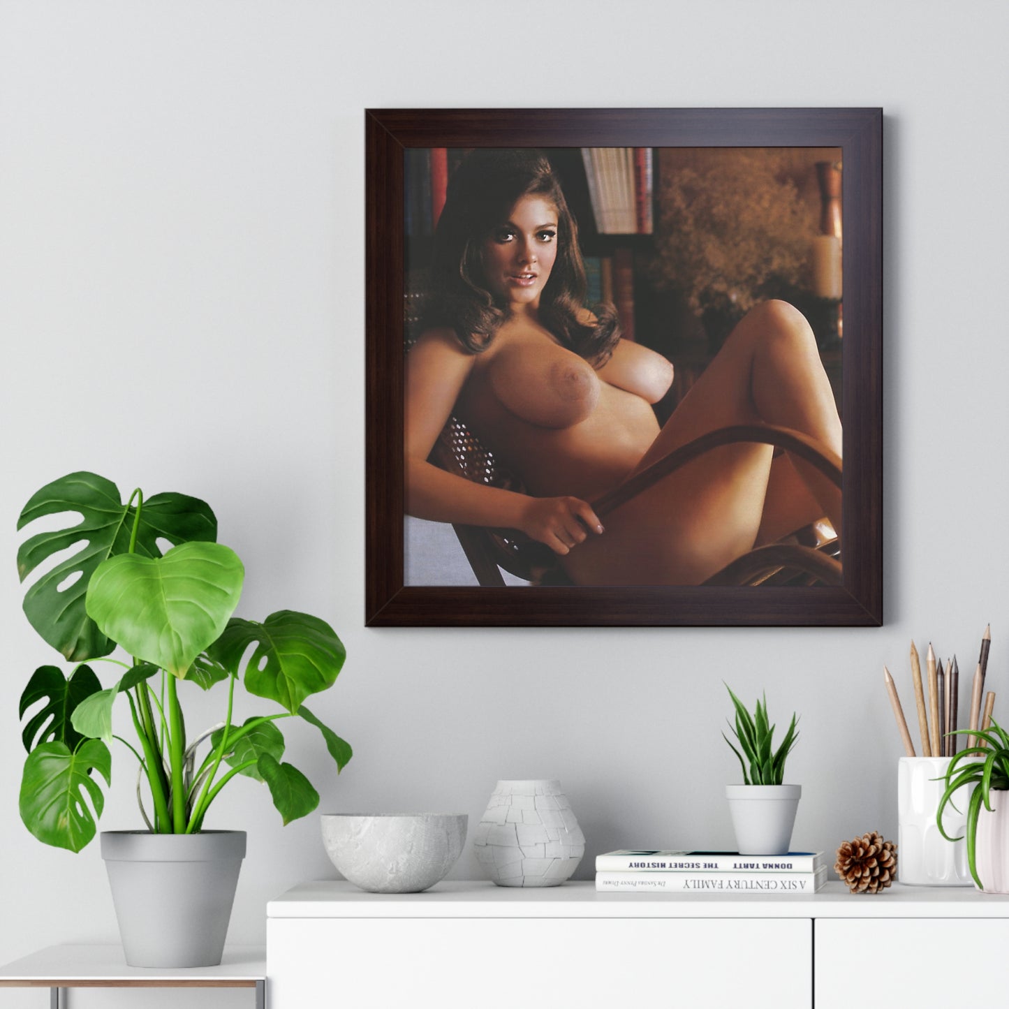 Framed Vertical Poster Playboy Playmate Cynthia Myers Nude