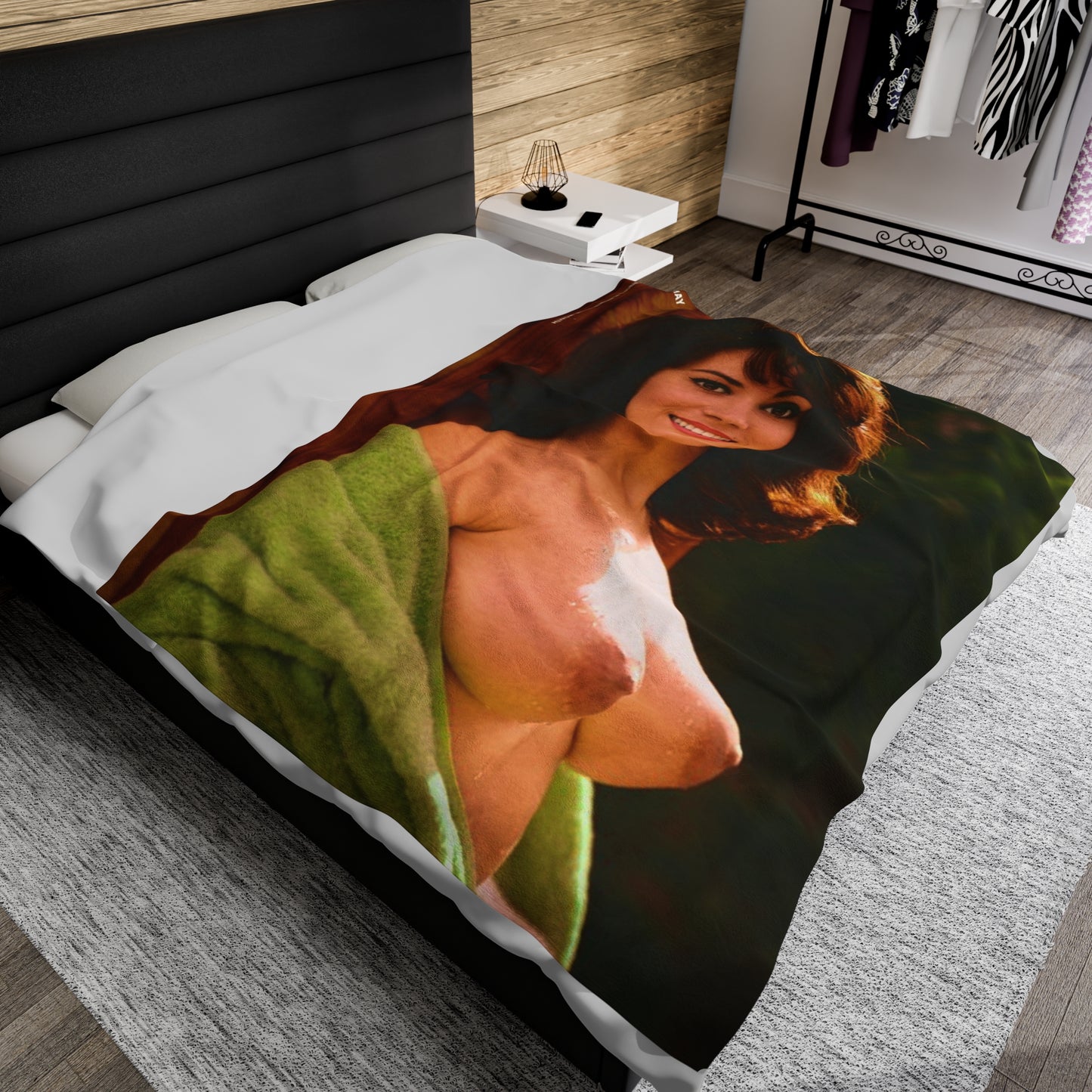 Velveteen Plush Blanket Playboy Playmate May 1965 Maria McBane