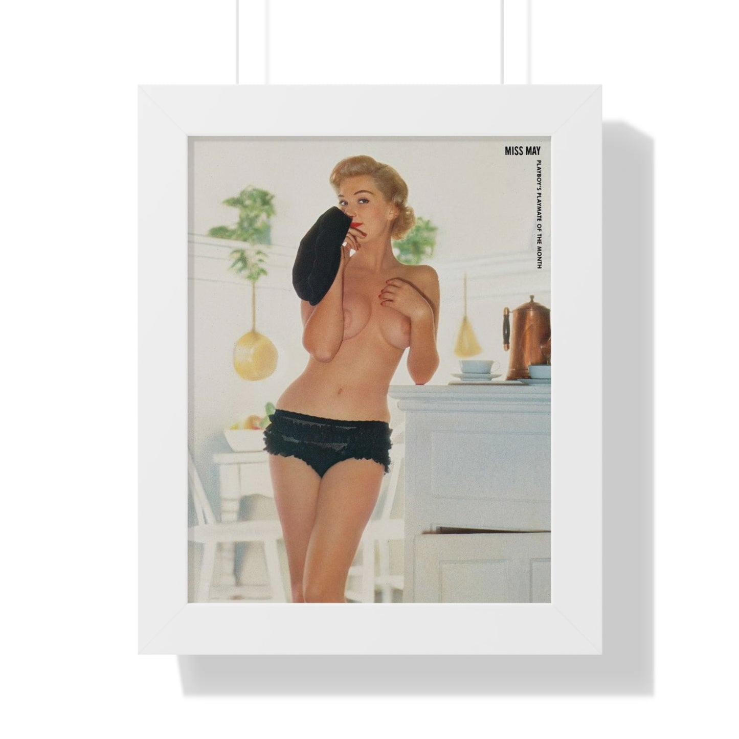 Framed Vertical Poster Playboy Playmate May 1956 Marion Scott