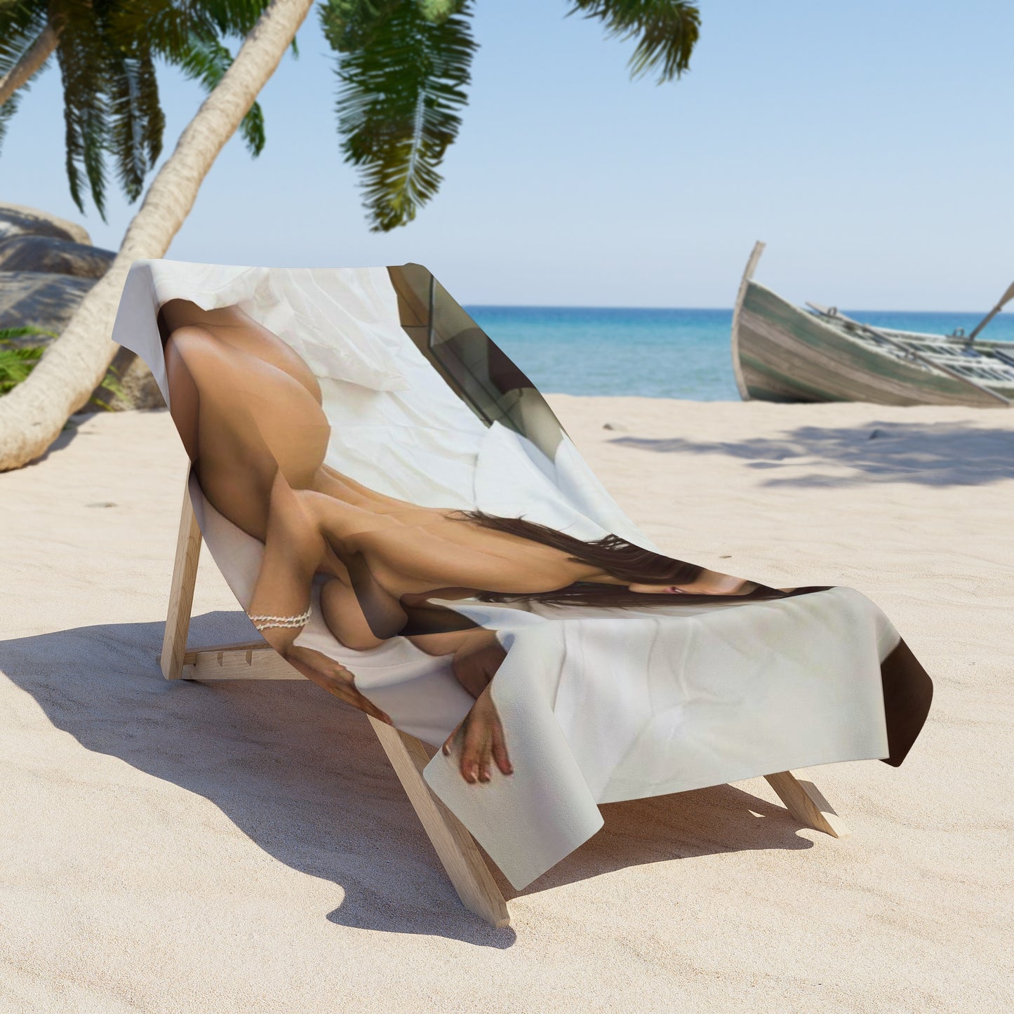 Beach Towel Katie Marie Cork Nude Natural Brunette