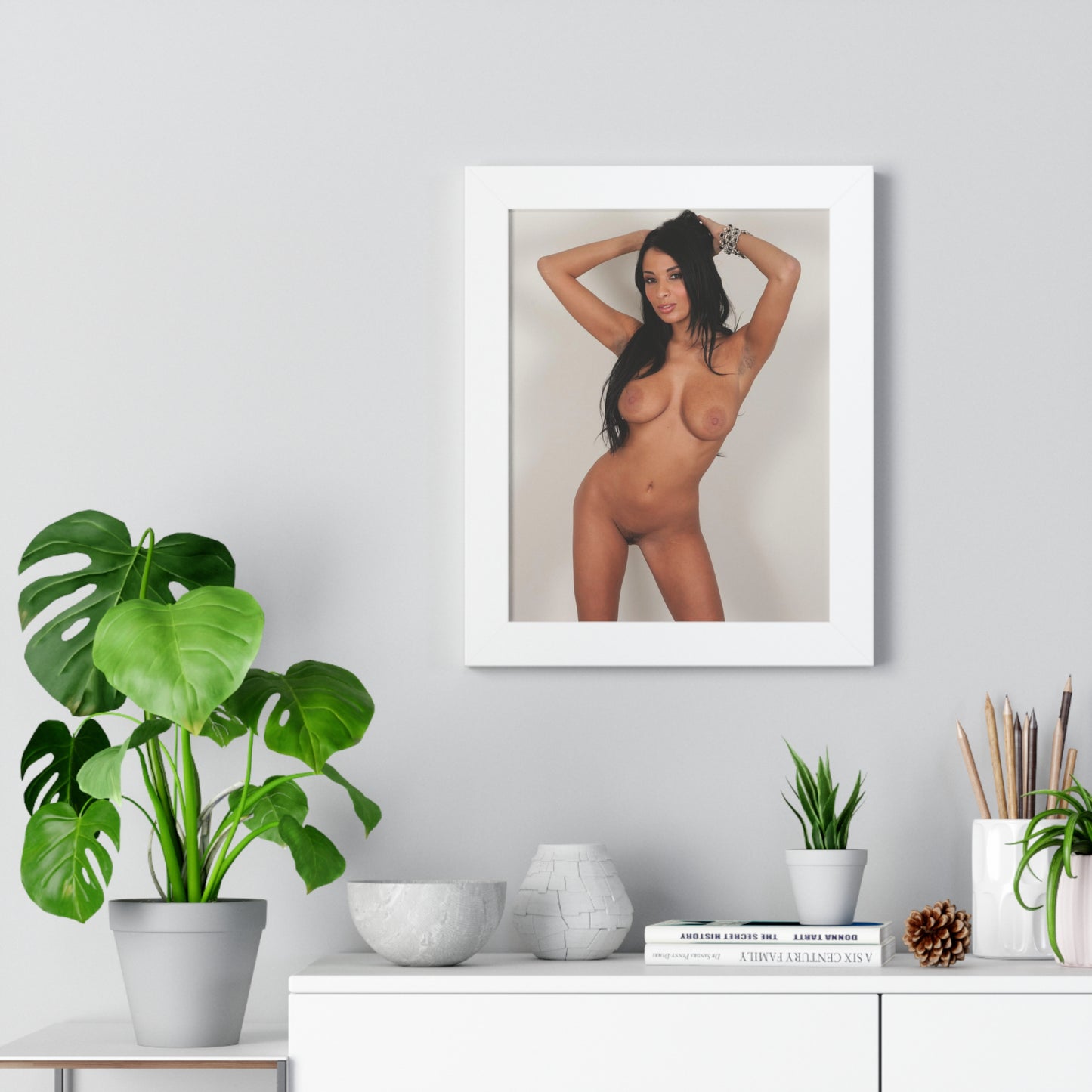 Framed Vertical Poster Pornstar Anissa Kate Nude