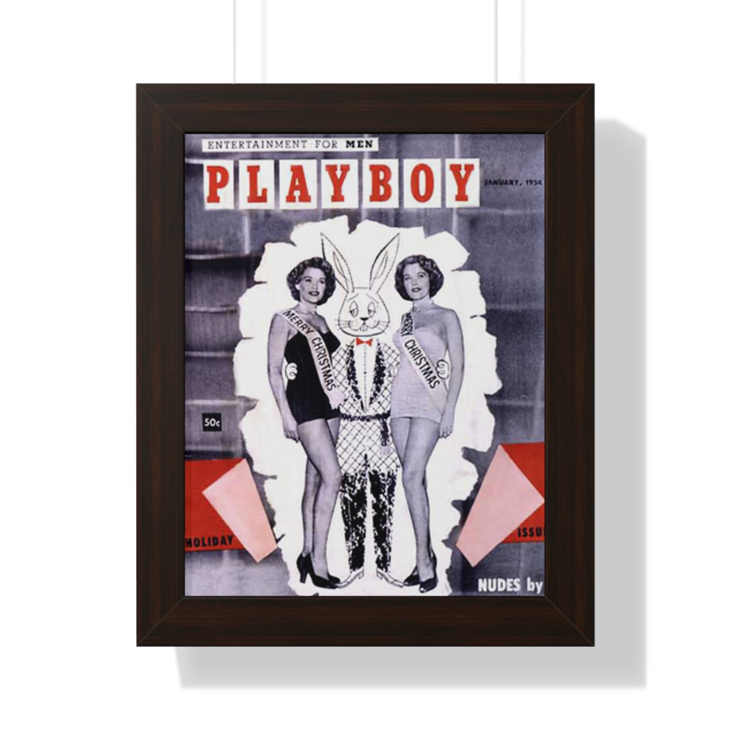 Framed Vertical Poster Playboy Cover January 1954