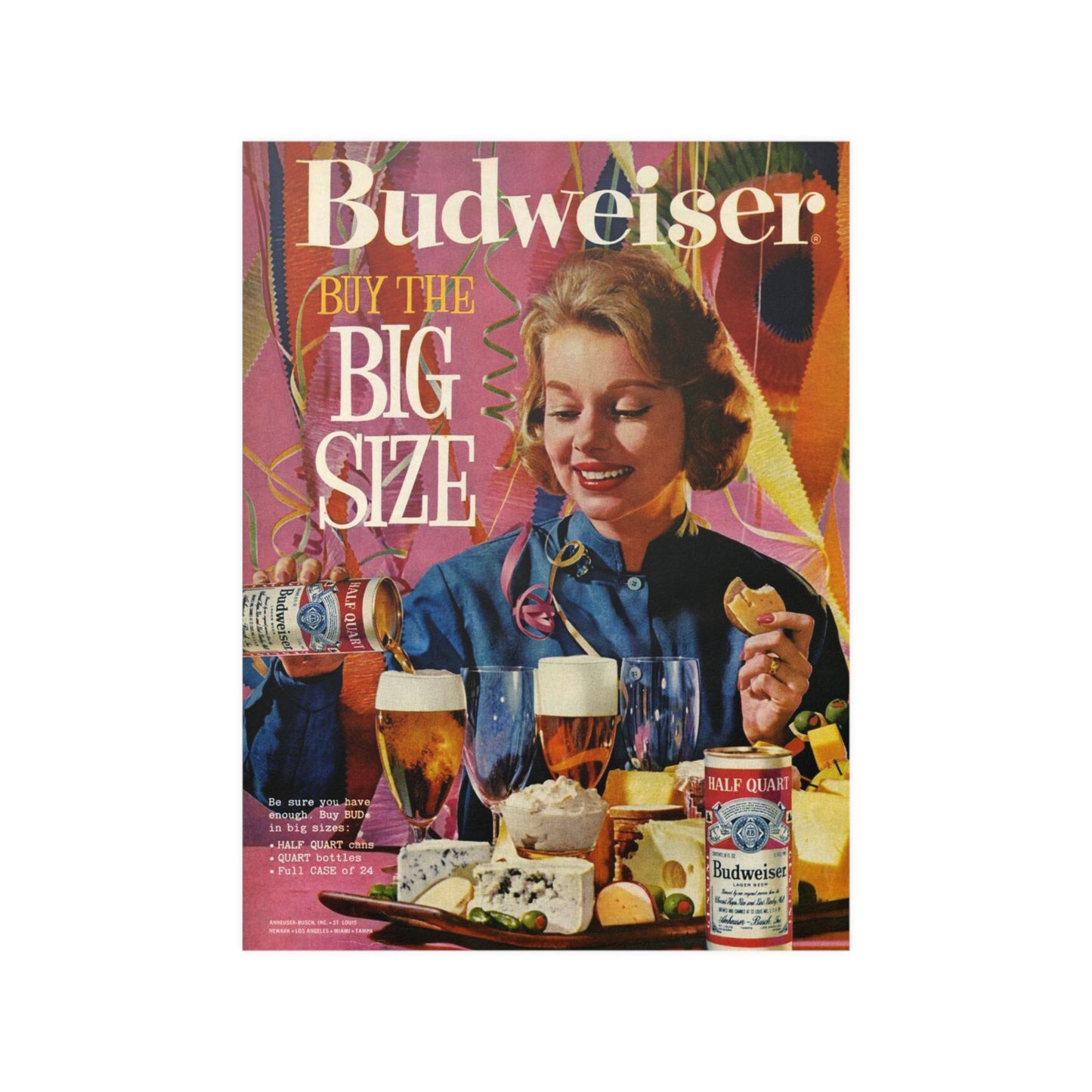 Satin Posters (210gsm) Budweiser Advertisement