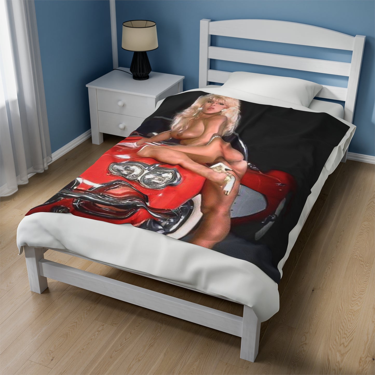 Velveteen Plush Blanket Retro 1980s Porn Star Amber Lynn