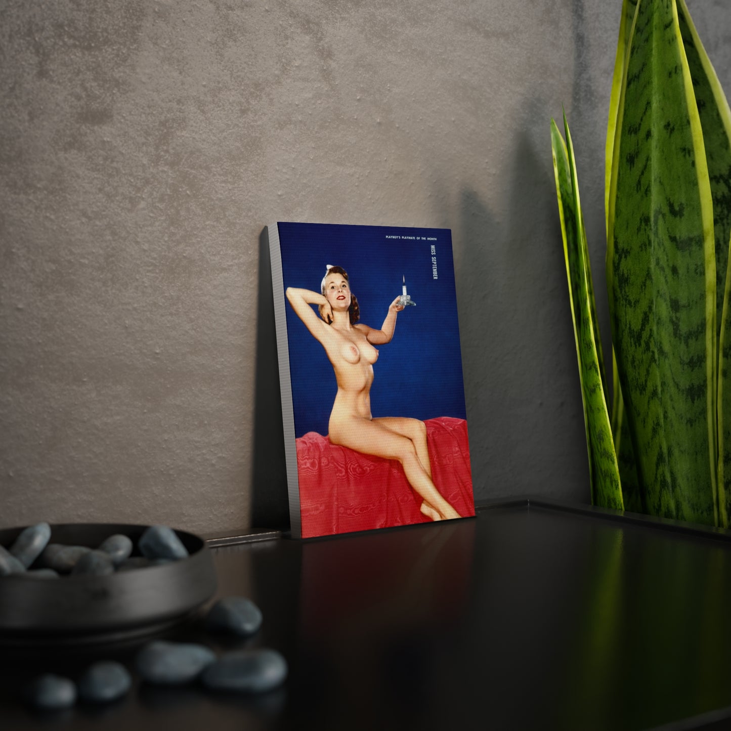 Canvas Photo Tile Playboy Playmate September 1954 Jackie Rainbow