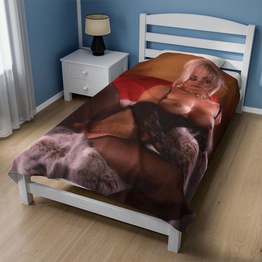 Velveteen Plush Blanket Porn Star Seka Nude