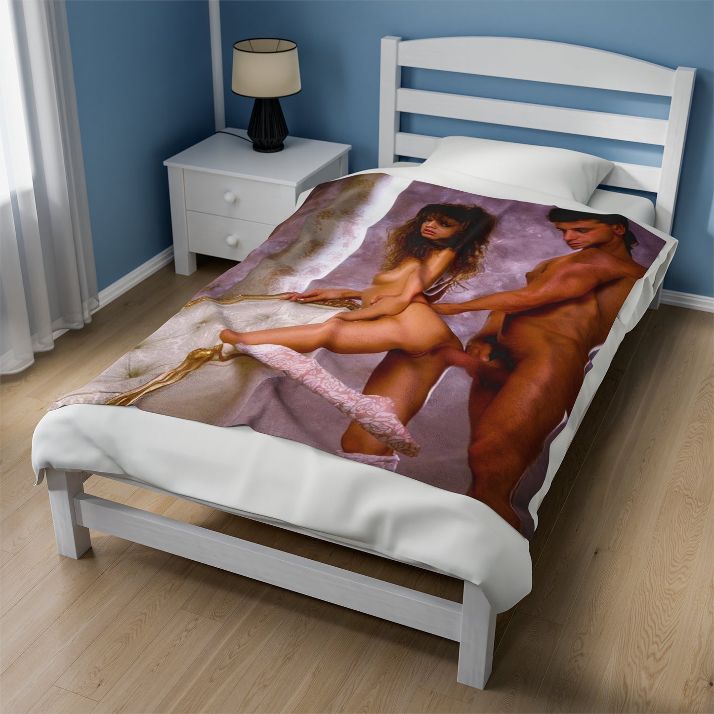 Velveteen Plush Blanket Racquel Darrian Nude