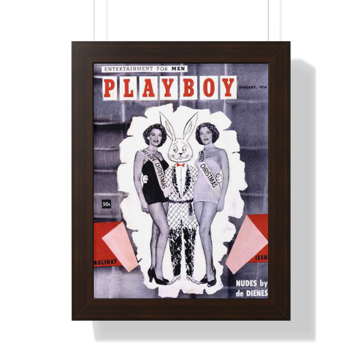 Framed Vertical Poster Playboy Cover January 1954