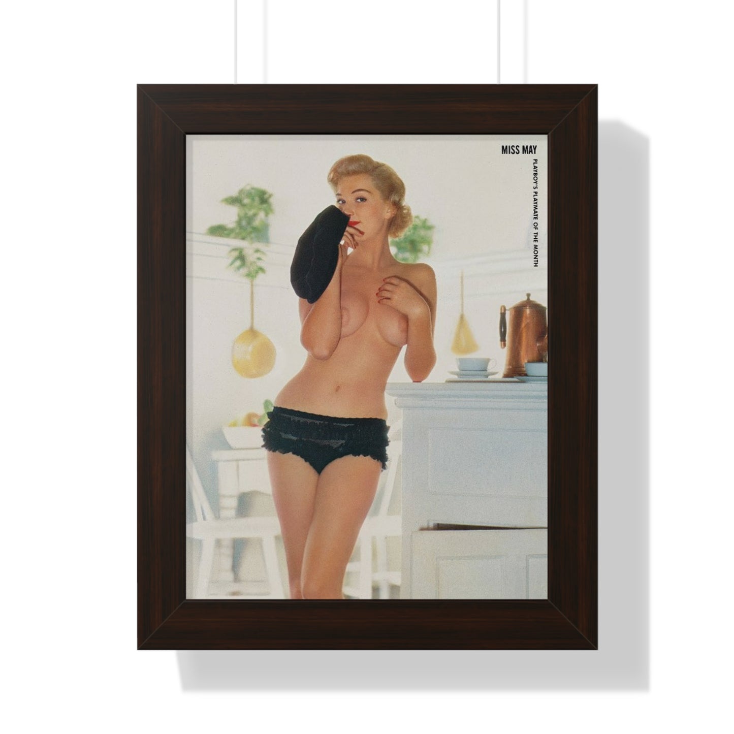 Framed Vertical Poster Playboy Playmate May 1956 Marion Scott