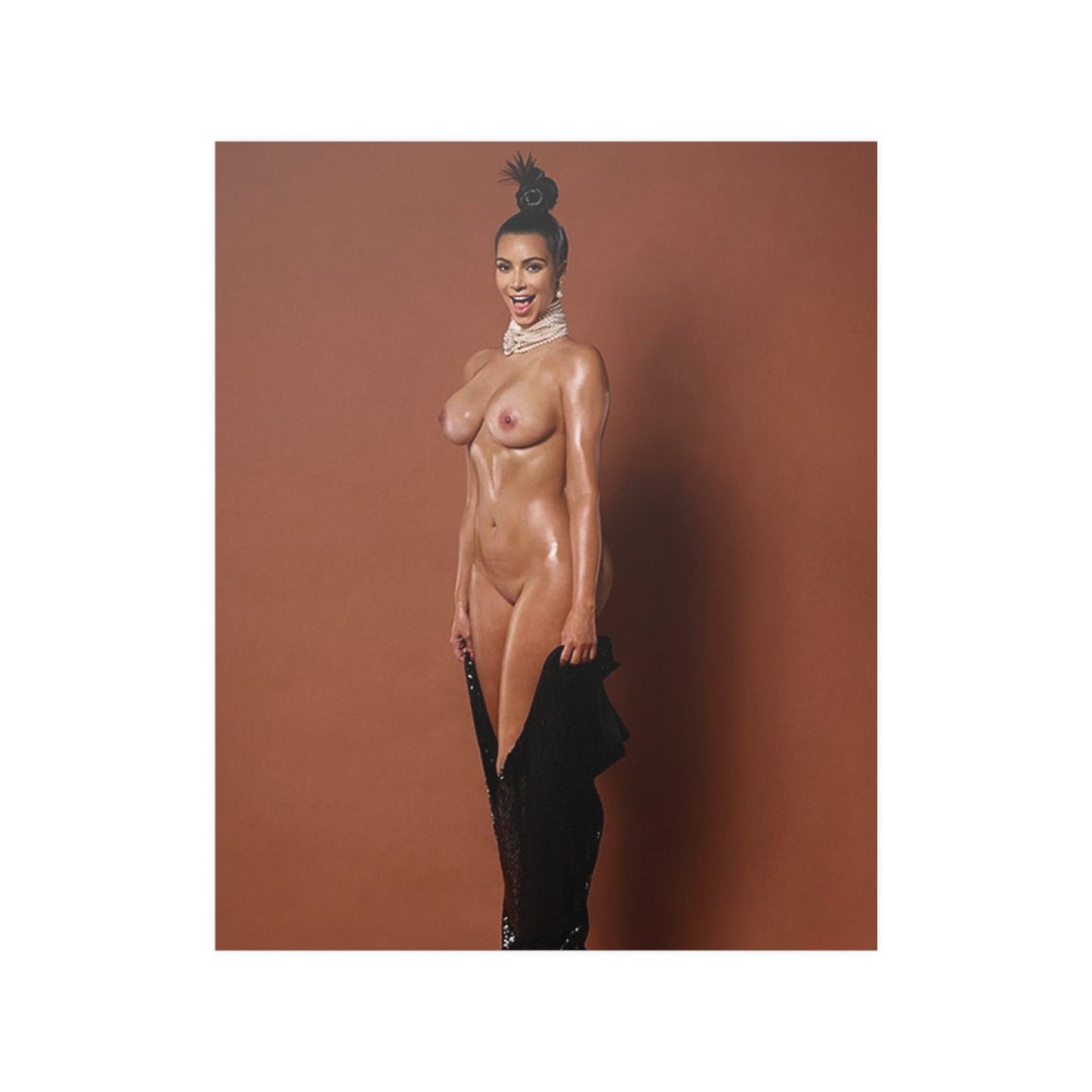 Satin Posters (210gsm) Kim Kardashian Nude