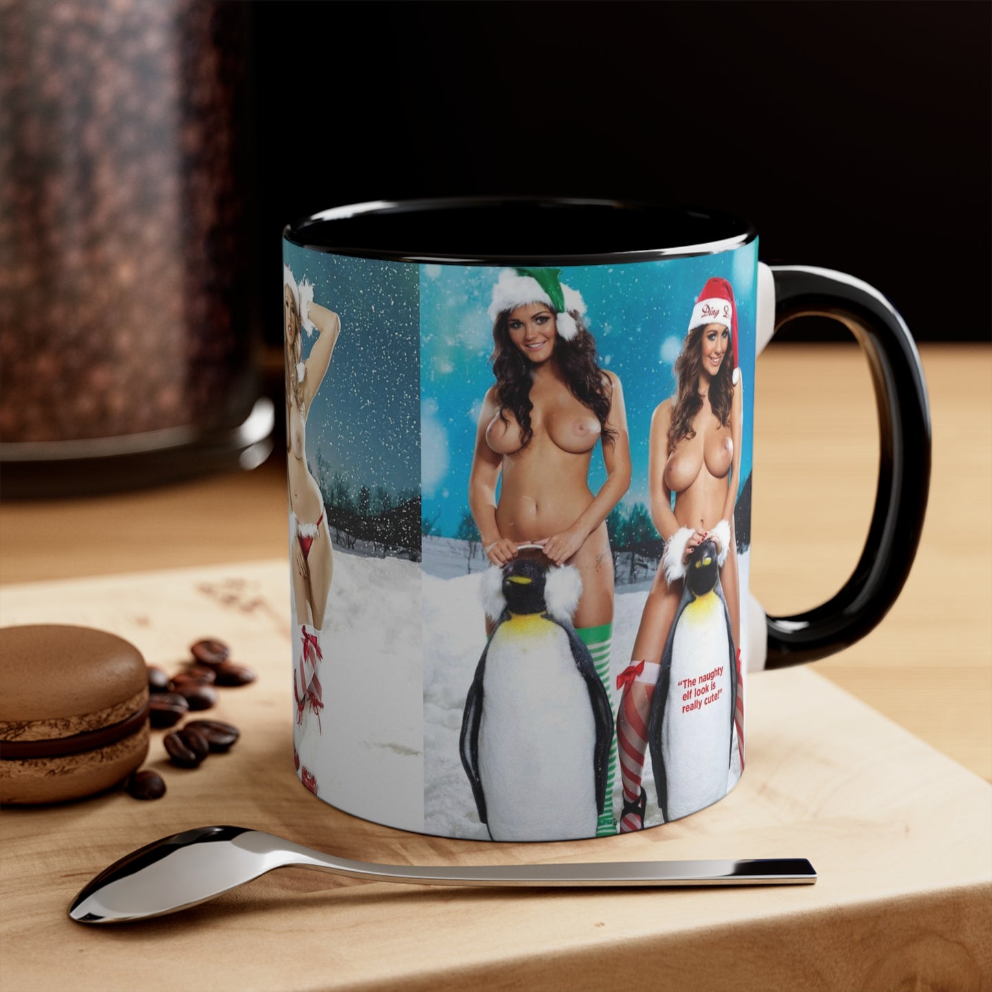 Accent Coffee Mug, 11oz Nude Christmas Pornstars