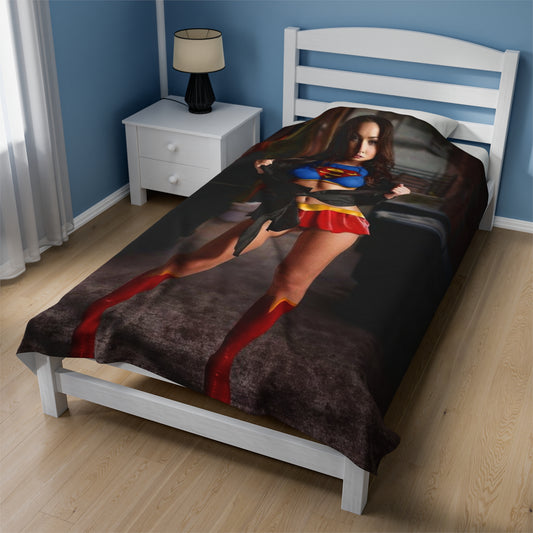 Velveteen Plush Blanket Megan Fox