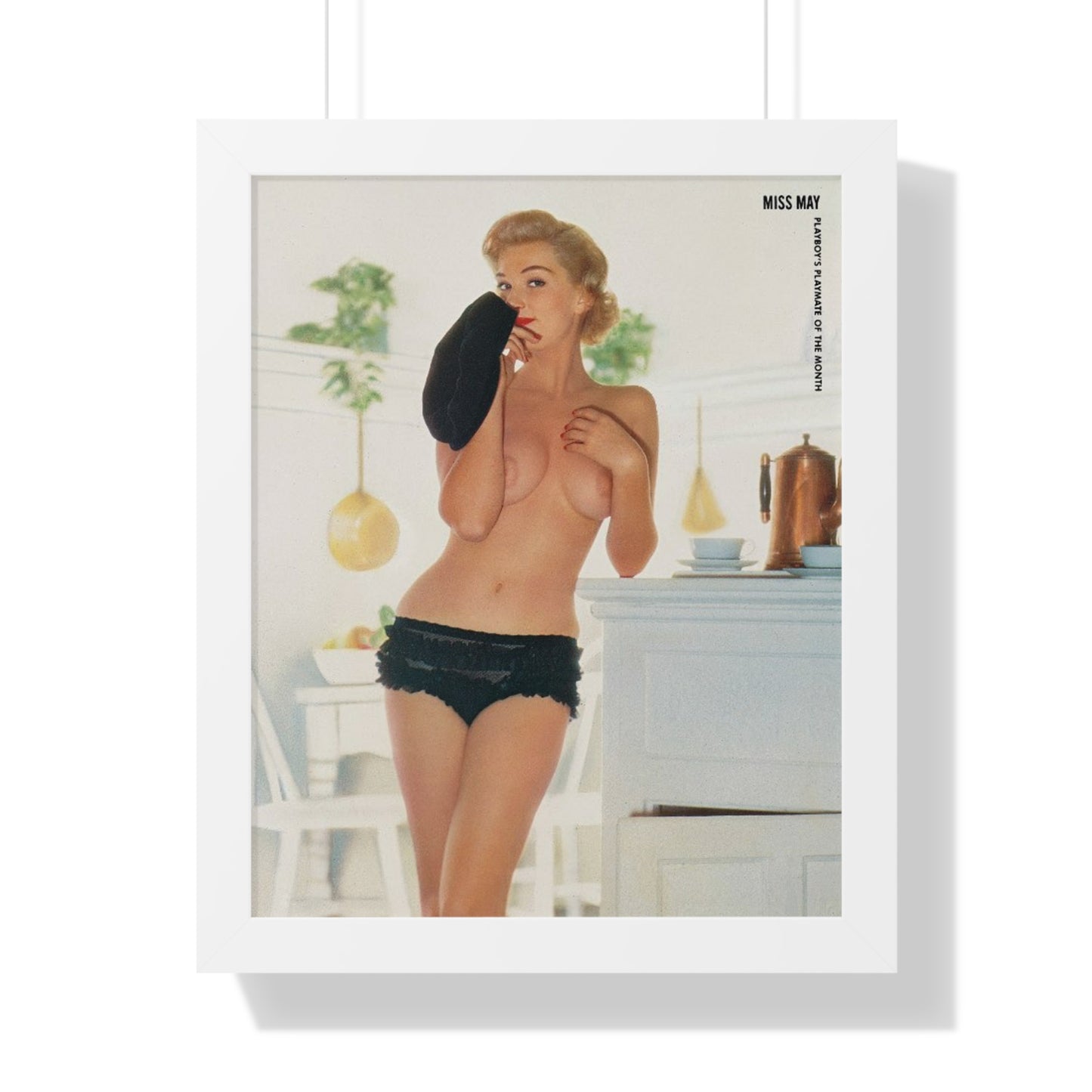 Framed Vertical Poster Playboy Playmate May 1956 Marion Scott