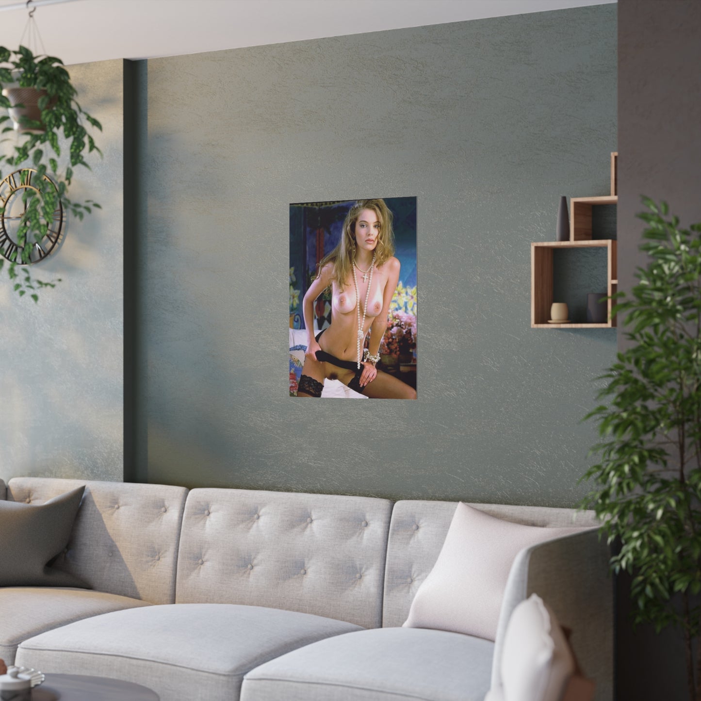 Satin Posters (210gsm) Retro Adult Star Bonita Saint Nude