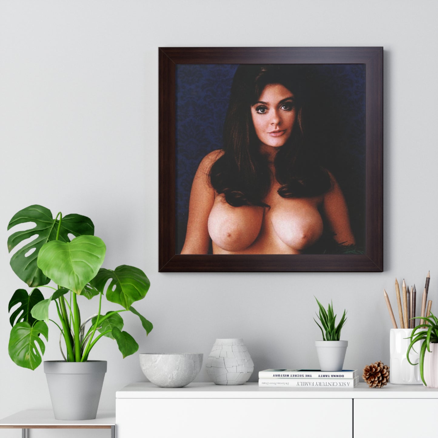 Framed Vertical Poster Playboy Playmate Cynthia Myers Nude