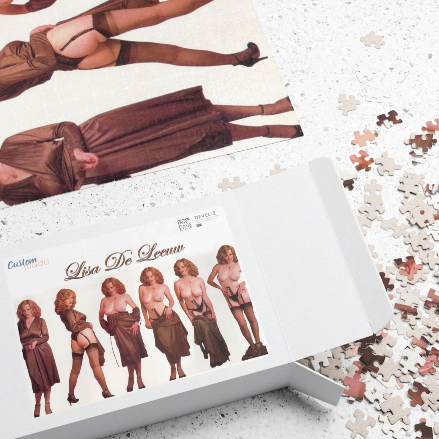 Puzzle (110, 252, 500, 1014-piece) Retro Pornstar Lisa De Leeuw Nude