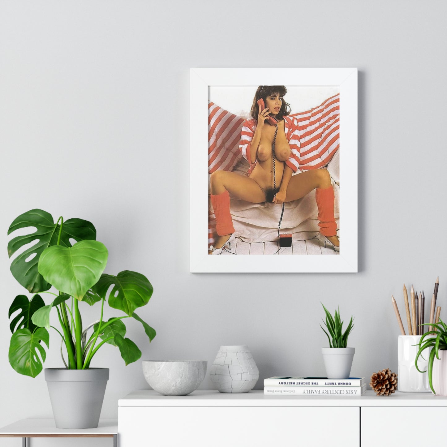 Framed Vertical Poster Porn Star Christy Canyon Nude