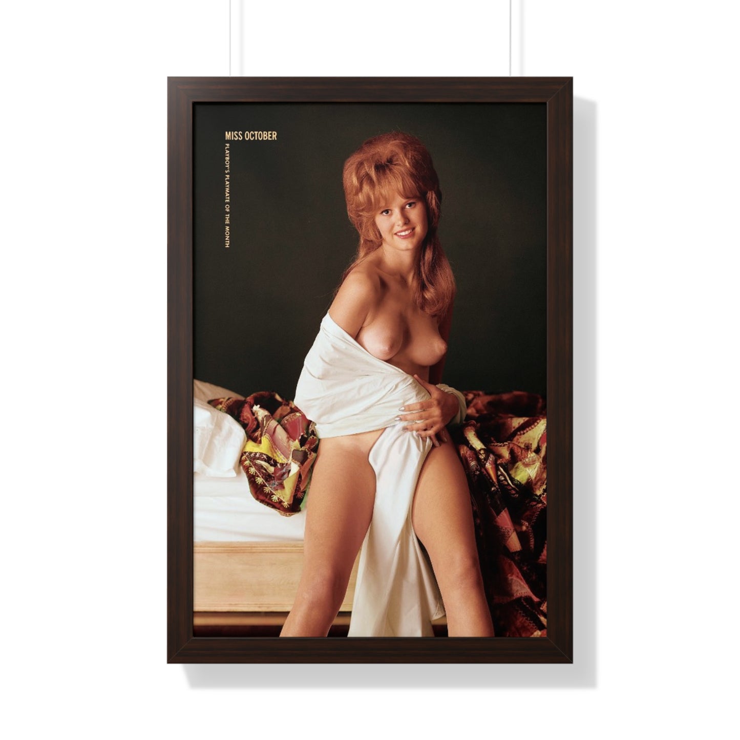 Framed Vertical Poster Playboy Playmate October 1963 Christine Williams