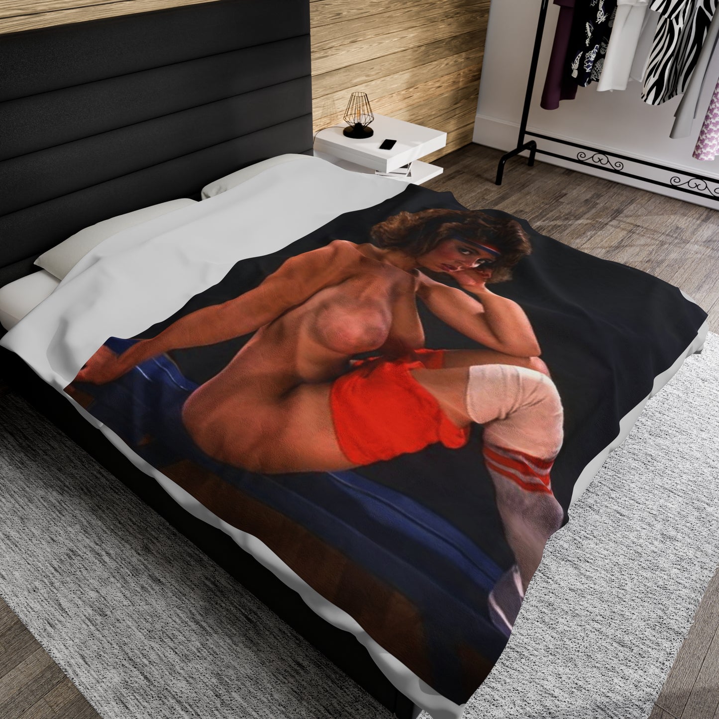 Velveteen Plush Blanket Retro Porn Star Christy Canyon Nude