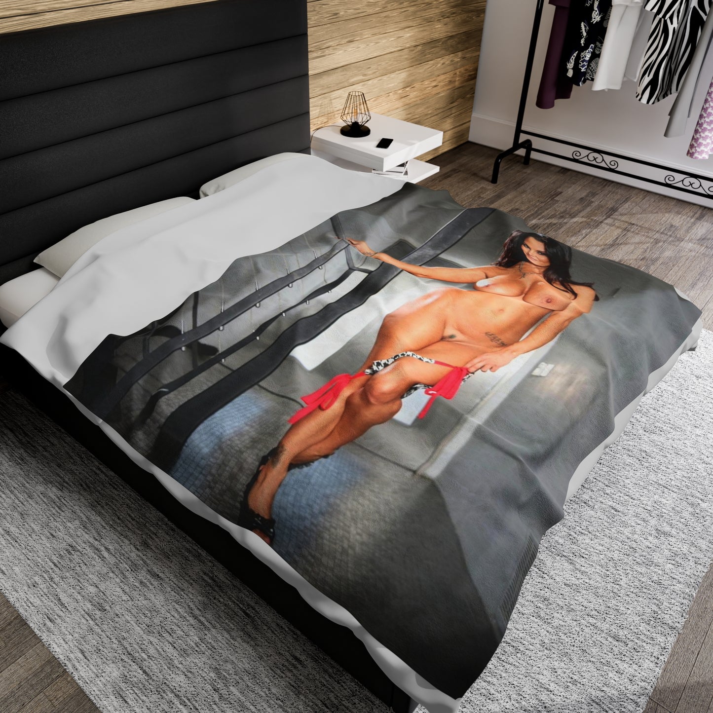 Velveteen Plush Blanket Ava Addams Nude