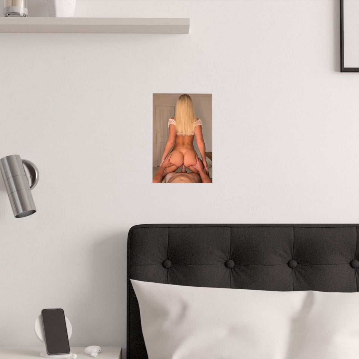 Satin Posters (210gsm) Sexy Blonde Ass Riding