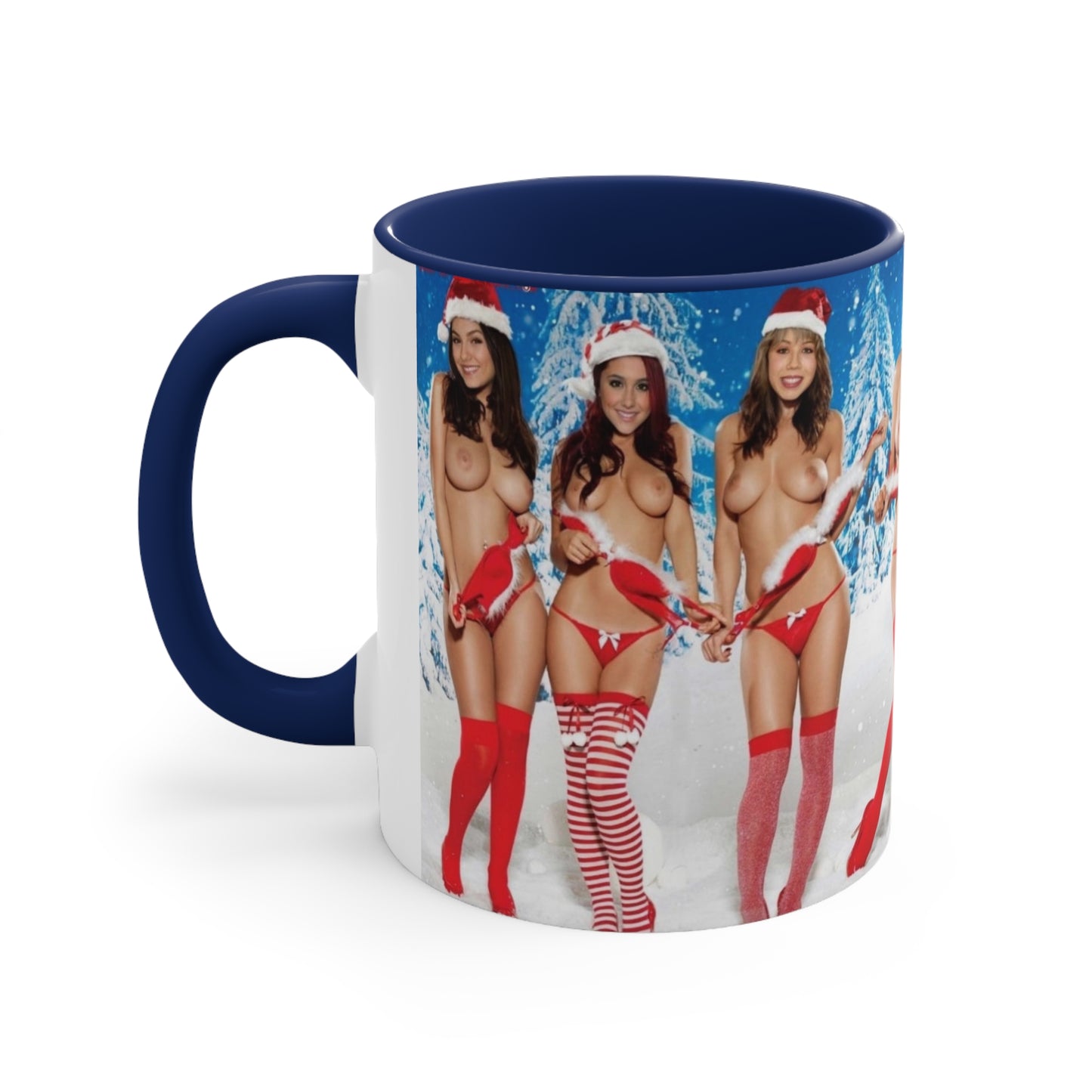 Accent Coffee Mug, 11oz Nude Christmas Pornstars