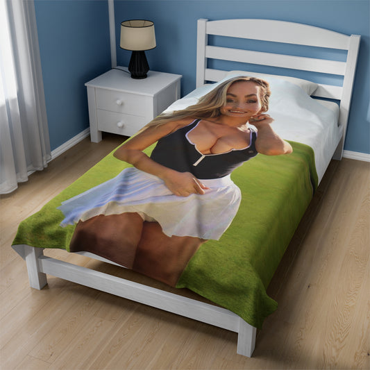 Velveteen Plush Blanket Paige Spiranac