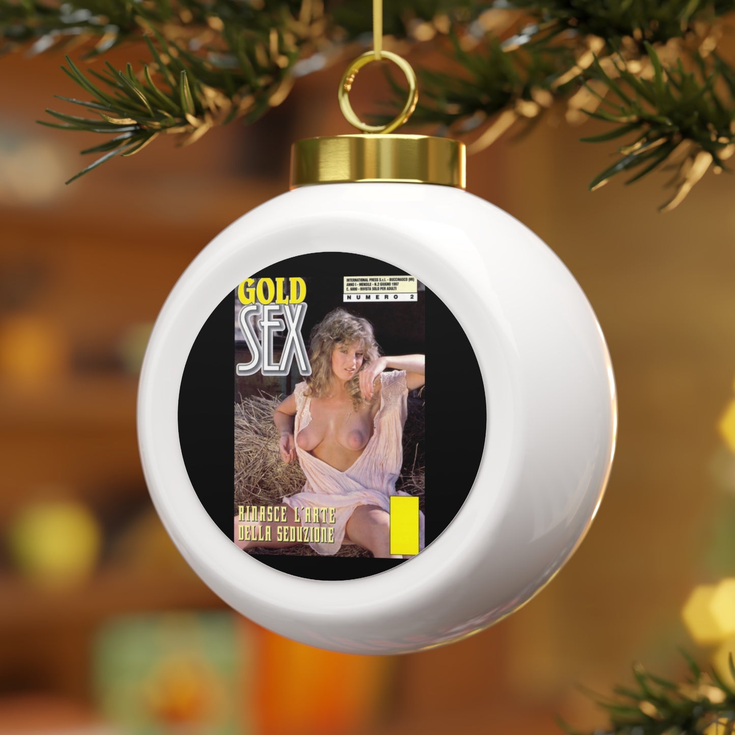 Christmas Ball Ornament Traci Lords Magazine Cover