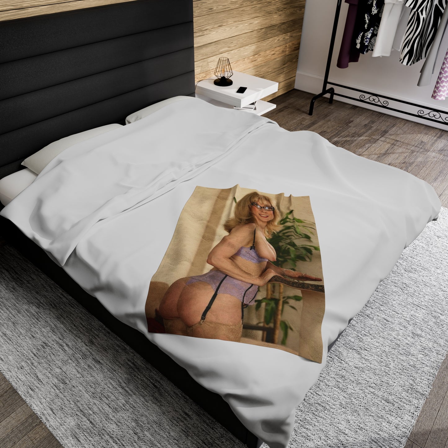Velveteen Plush Blanket Porn Star Nina Hartley Nude